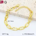 Bracelet de chaîne à maillons géométriques en acier inoxydable doré pour bijoux de mode femme - 22