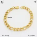 Bracelet de chaîne en acier titane doré à la mode pour femmes, bijoux en acier. - Style 3