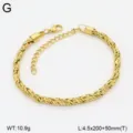 Bracelet en chaîne torsadée en acier inoxydable doré pour femmes bijoux élégants. - Style 5