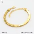 Bracelet serpent en acier inoxydable doré pour femmes avec chaîne d'extension et fermoir. - Style 6