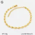 Bracelet grain de café en acier titane doré femme mode bijoux en acier inoxydable - Style 9