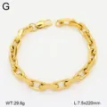 Bracelet à maillons gros tons or pour femmes bijoux en acier inoxydable accessoire design élégant - Style 8