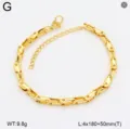 Vue détaillée du bracelet à maillons élégant en acier au titane plaqué or avec extension. - Style 10