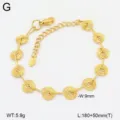 Bracelet de chaîne en spirale en acier inoxydable doré, design élégant pour femmes. - Style 8
