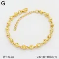 Bracelet à breloques en acier inoxydable doré avec chaîne d'extension et design de perles géométriques. - Style 10