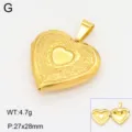 Gouden hart medaillon hanger vintage bloemen gravure open te maken ketting sieraden - Stijl 6