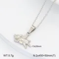 Collier pendentif cochon volant en acier inoxydable vue détaillée avec ses dimensions. - 6 Acier