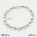 Bracelet en chaîne géométrique en acier inoxydable pour homme et femme, style hip-hop, largeur 9mm. - Steel Color Style 1