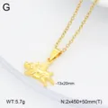 Collier pendentif cochon volant aile d'ange en acier inoxydable doré, bijou minimaliste. - 6 Or