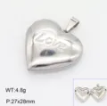 Pendentif medaillon coeur argent collier ouvrable cadre photo accessoire bijou mode - Style 4