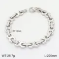 Bracelet en acier inoxydable style hip-hop pour homme et femme, largeur 10mm longueur 220mm. - Style Couleur Acier 4