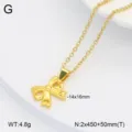 Collier pendentif nœud doré avec chaîne délicate, design minimaliste élégant pour les femmes. - Or