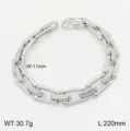 Vue détaillée du bracelet de chaîne hip-hop en acier inoxydable argenté et massif. - Style Couleur Acier 6