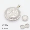 Pendentif médaillon Saint Benoît rond, collier bijou en métal vintage ouvrable accessoire. - Style 5 (Médaille St. Benoît)