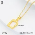 Collier pendentif rectangle géométrique en acier inoxydable doré pour femmes, bijoux. - 9 Or