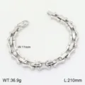 Bracelet en acier inoxydable maille os style hip hop bijoux en titane pour tous - Style Acier
