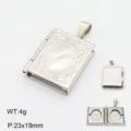 Pendentif médaillon livre en argent vintage, design de cadre photo ouvrable, bijou tendance. - Style 9 (Forme Livre)
