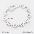 Bracelet en acier inoxydable avec pendentifs ronds polis et chaîne d'extension détaillée. - Style V