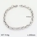 Bracelet à maillons en acier inoxydable pour hommes et femmes, bijou argenté élégant. - Style Acier