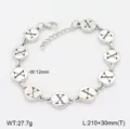 Bracelet lettre X en acier inoxydable, pendentif rond ajouré minimaliste, bijou mode. - Style X