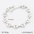 Vue détaillée du bracelet de breloques rondes alphabet en acier inoxydable avec dimensions. - Style Y