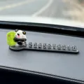 Lindo Panda Coche Placa De Estacionamiento Temporal Decoración De Tablero Interior - Alegría Panda Placa de Estacionamiento Suave 3D