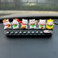 Cute lucky cat car temporary parking card with numbers, vehicle phone number display plate. - Black Aromatherapy License Plate (6 God of Wealth Lucky Cats)