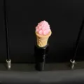 Cute ice cream valve cap for mountain bike, creative dustproof tire stem cover accessory - Ice Cream Cone Valve Cap (Universal for Schrader/Presta) / Pink
