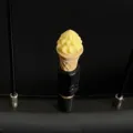 Cute ice cream cone bicycle tire valve cap, resin dust cover for mountain and road bikes. - Ice Cream Cone Valve Cap (Universal for Schrader/Presta) / Yellow