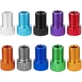 Colorful metal bicycle cable adjuster screw components set, durable and easy to install. - Schrader to Presta Valve Adapter / 1 Piece/Pack