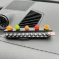 Cute fruit car temporary parking card with hidden number plate and digital buttons. - [5 Lucky Kumquats] Black Aromatherapy Car Plate