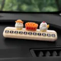 Carino pulcino auto targa parcheggio temporaneo decorazione cruscotto numero di telefono - Due Polli + Cestino Quadrato Torta di Cachi