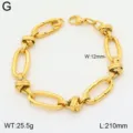Gros plan détaillé du bracelet chaîne en or chunky de 12 mm avec des maillons noués texturés. - Style Doré 5