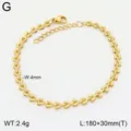 Bracelet en maillons cœur en acier inoxydable doré avec chaîne, bijoux tendance. - Style Doré 5