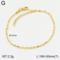 Vue de détail du bracelet de chaîne en acier titane minimaliste, bijoux élégants. - Style Doré 7