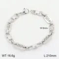 Bracelet en acier inoxydable avec motif géométrique, bijoux style hip-hop tendance pour hommes. - Couleur Acier Style 9