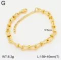 Bracelet en maille en acier inoxydable dore style OL mode detail de bijou 180+40mm 8.2g - Style Or 10