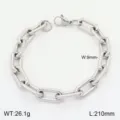 Bracelet a maille epaisse en acier inoxydable pour homme et femme, style hip hop. - Style Acier