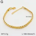 Bracelet de chaine entrelace plaque or 18K en acier inoxydable pour femmes et hommes mode - Style Doré 9