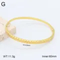 Bracelet jonc ouvert en acier inoxydable doré cristal vue détaillée spécifications - Or 18 carats / 15