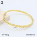 Bracelet jonc coeur en acier inoxydable avec strass scintillants, bijou manchette tendance. - Or 18 carats / 17