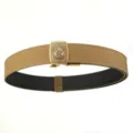 Double-layer stiffened nylon tactical belt with gold eagle buckle for shooting training - 120 / Dark Brown