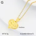 Detail de collier pendentif coeur dore en relief avec dimensions et specifications de chaine. - Style 5 Cœur 3D / Or