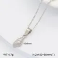 Collier pendentif conque en acier titane argenté, bijoux élégants style océan pour femmes. - Style 6 Coquillage / Acier