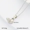 Collier pendentif petit poisson argenté en acier inoxydable chaîne minimaliste femme - Style 9 Petit Poisson / Acier