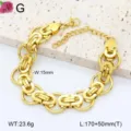 Bracelet en acier inoxydable gros maillons dore pour femme homme bijoux hip hop. - 15