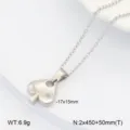 Collier pendentif pique en acier inoxydable, bijoux de chaîne de clavicule pour femmes. - Style 10 Cœur Pique / Acier