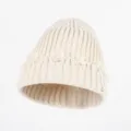 Schicker beigefarbener Strickmütze für Damen, kuschelige Wintermütze für den täglichen Gebrauch. - Verstellbar / Beige