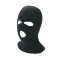 Schwarze 3-Loch Sturmhaube Skimaske Winter warme Strick Mütze für Outdoor Sport Radfahren. - Verstellbar / Dunkelgrau Melange