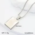 Collier pendentif médaillon livre en acier inoxydable avec chaîne boîte, cadeau de couple. - Médaillon de Livre / Argent
